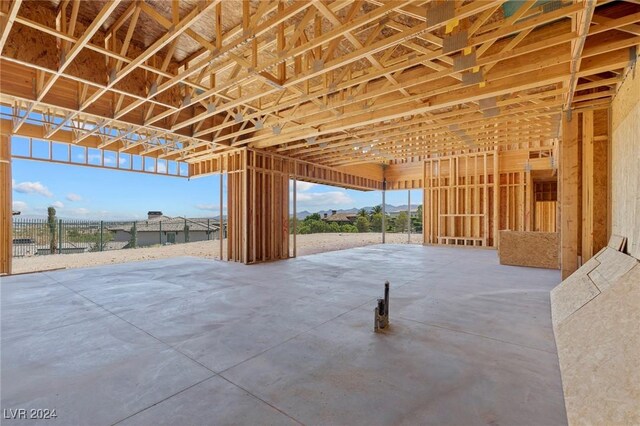 misc room with concrete flooring