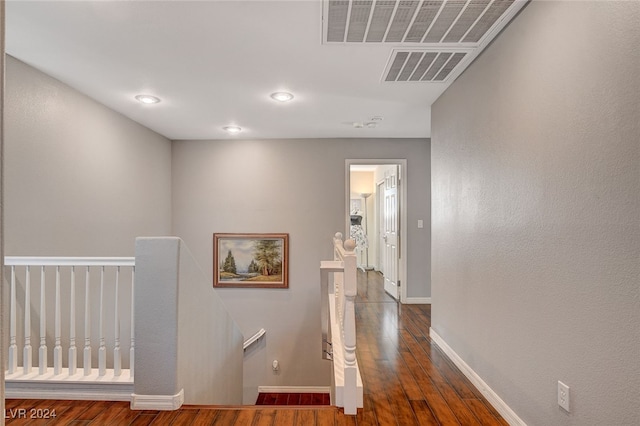 hall featuring wood-type flooring