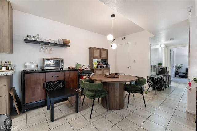 view of tiled dining room