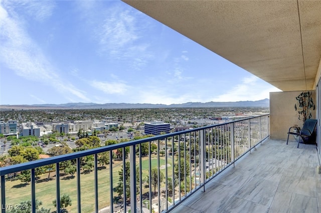 balcony with a mountain view