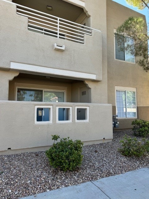 exterior space with a balcony