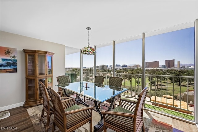 view of sunroom