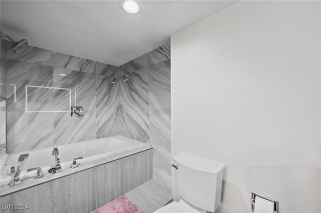 3111 Bel Air Dr Unit 8A, Las Vegas, NV 89109 - bathroom with a tub to relax in, a shower, and toilet