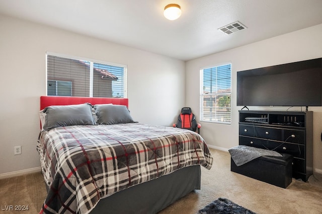 view of carpeted bedroom