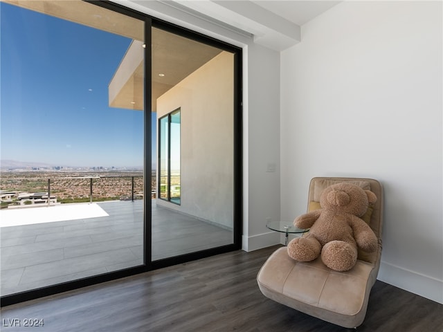 interior space featuring hardwood / wood-style floors