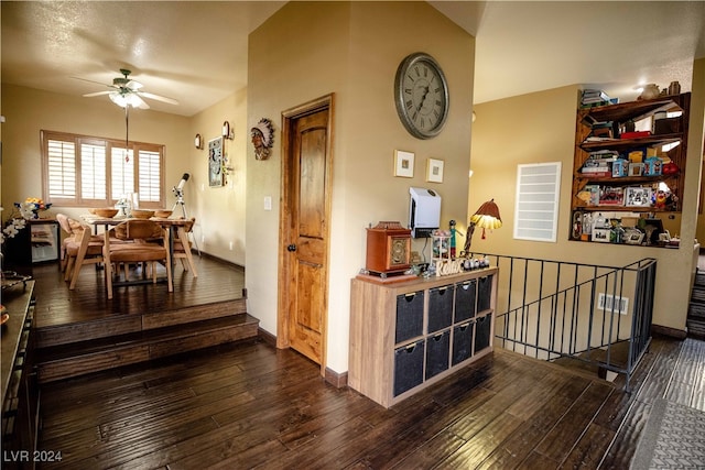 interior space with hardwood / wood-style floors and a textured ceiling