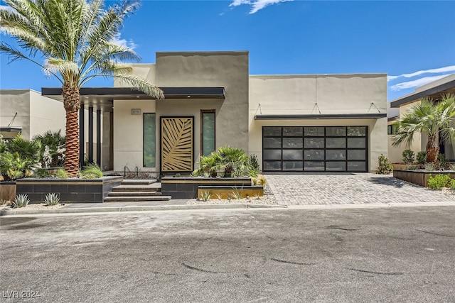 contemporary house with a garage