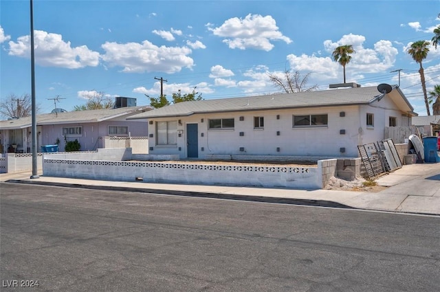 view of single story home