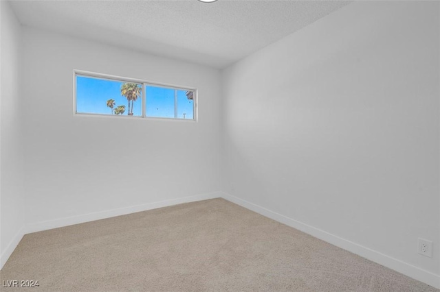 spare room with carpet floors and a textured ceiling