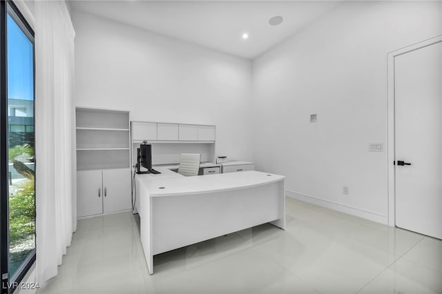 9760 Solar Ave, Las Vegas, NV 89149 - office area featuring light tile patterned floors and recessed lighting