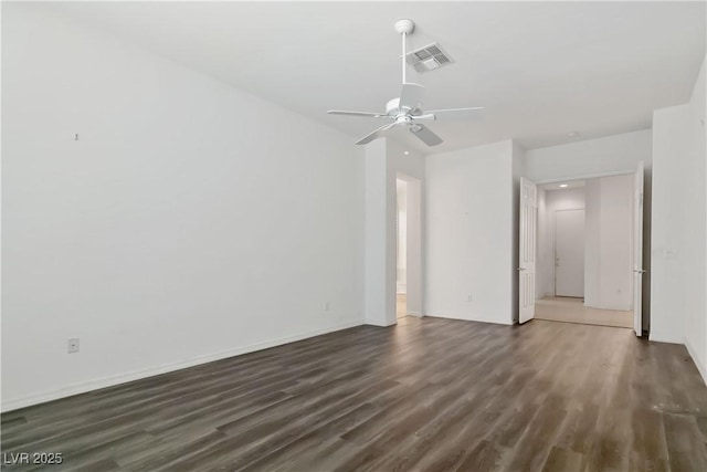 1629 Black Fox Canyon Rd, Henderson, NV 89052 - unfurnished room featuring dark wood finished floors, ceiling fan, and baseboards