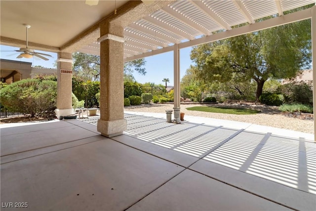 1629 Black Fox Canyon Rd, Henderson, NV 89052 - view of patio with a pergola and ceiling fan