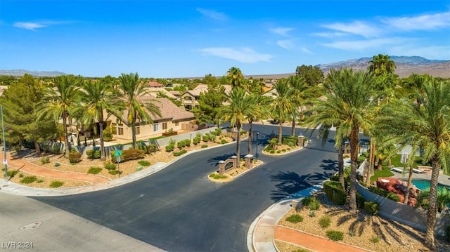 exterior space featuring a mountain view