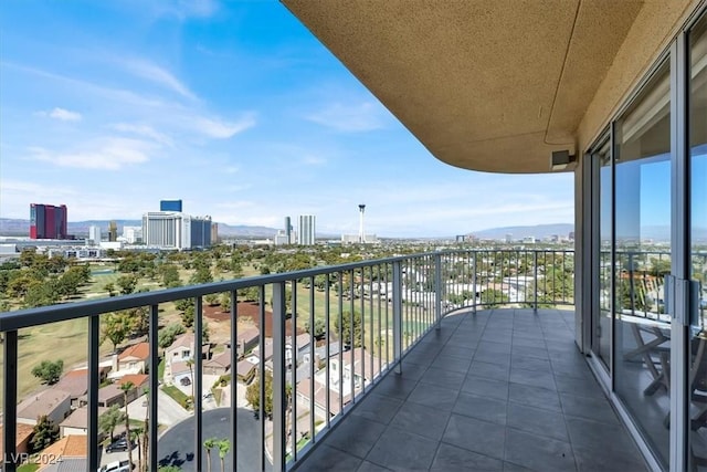 balcony featuring a view of city