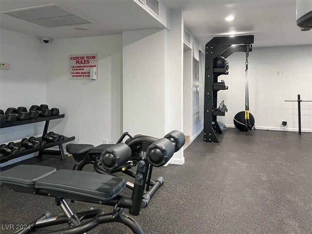 view of exercise room