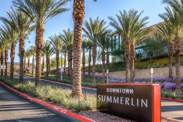 view of community sign