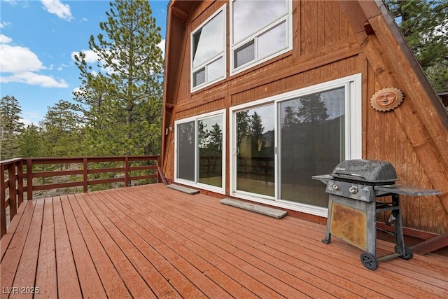 deck with grilling area