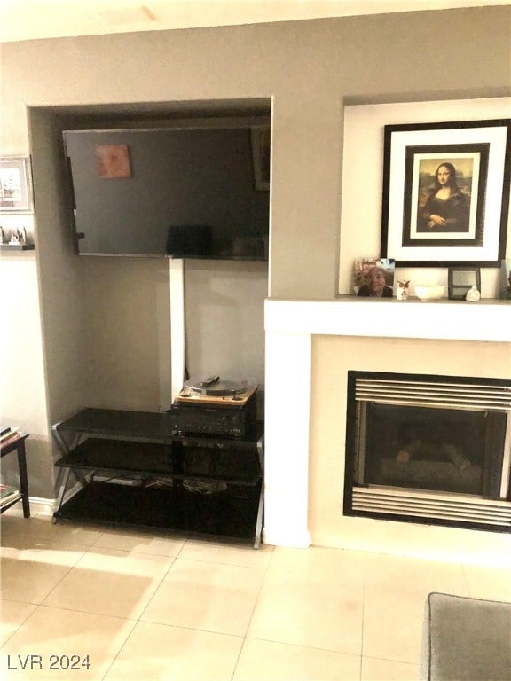 view of tiled living room