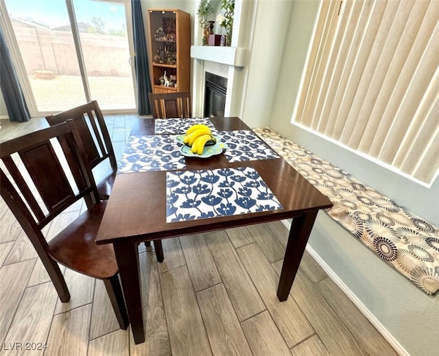 dining room featuring hardwood / wood-style flooring