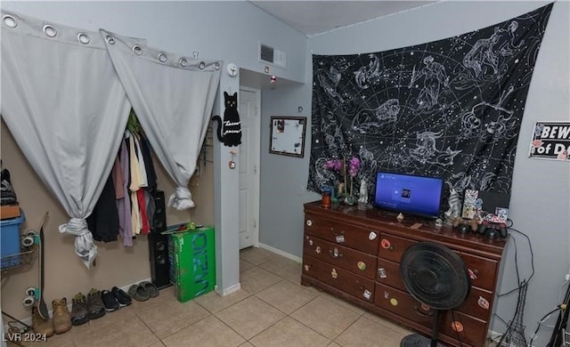 view of tiled bedroom