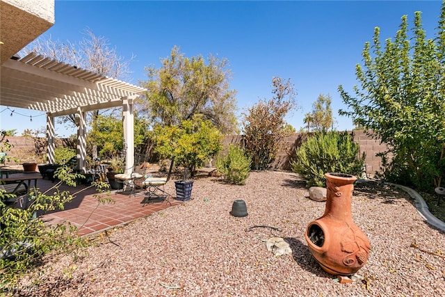 1834 Escondido Ter, Henderson, NV 89074 - view of yard with a patio, a fenced backyard, and a pergola