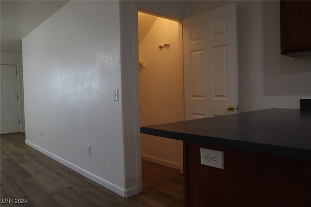 kitchen featuring hardwood / wood-style floors