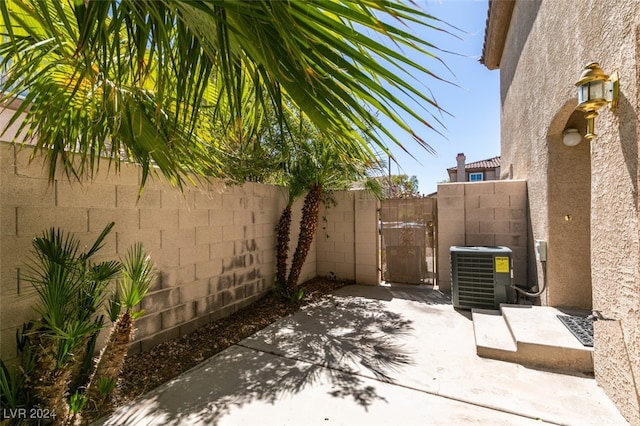 view of patio / terrace with central air condition unit