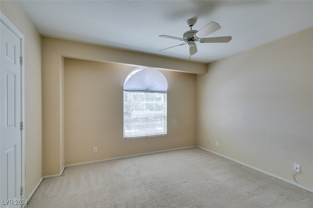 interior space featuring ceiling fan