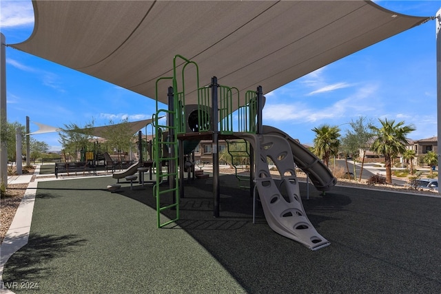 view of jungle gym