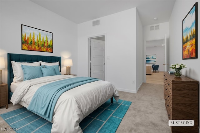 view of carpeted bedroom