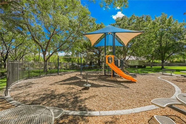 view of jungle gym