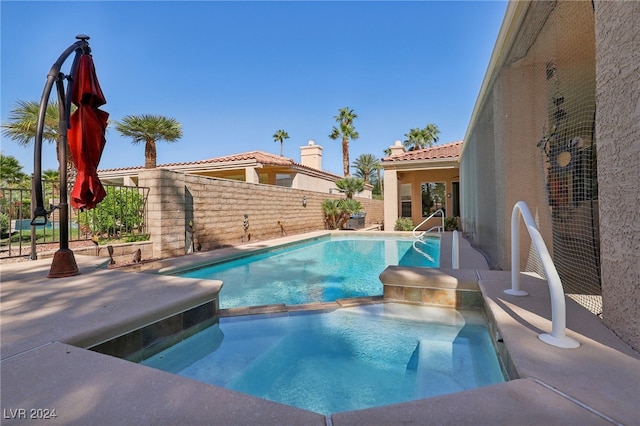 view of pool with a patio