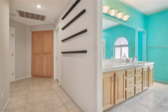 bathroom with vanity