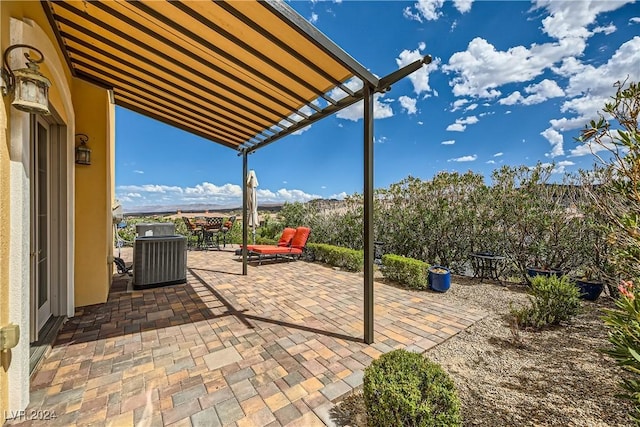 view of patio featuring central AC unit