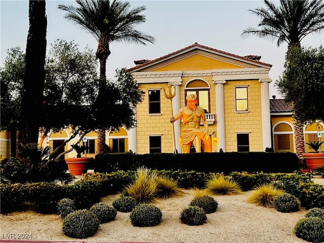 view of neoclassical home