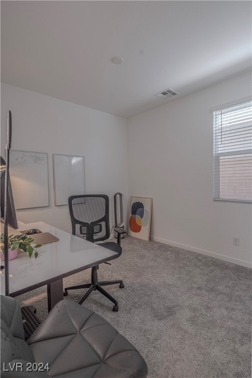 home office featuring carpet