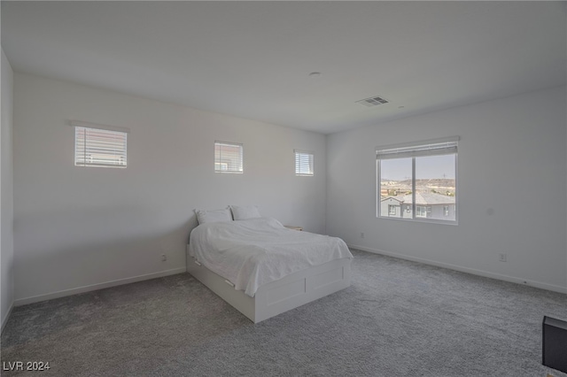 unfurnished bedroom featuring carpet and multiple windows