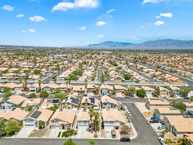 aerial view featuring a mountain view