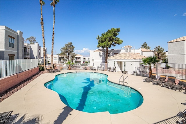 view of pool with a patio area