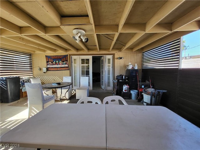 view of patio with outdoor dining area