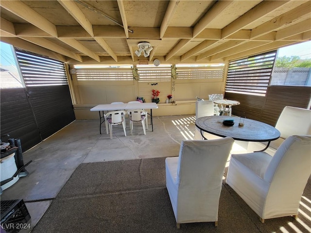 view of patio featuring outdoor dining space