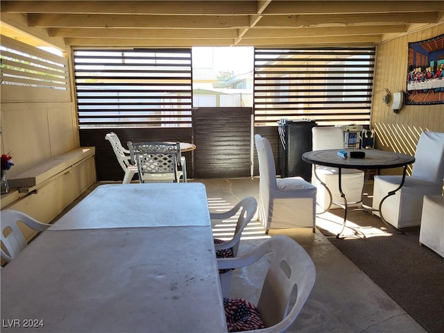 view of patio / terrace featuring outdoor dining space and a balcony