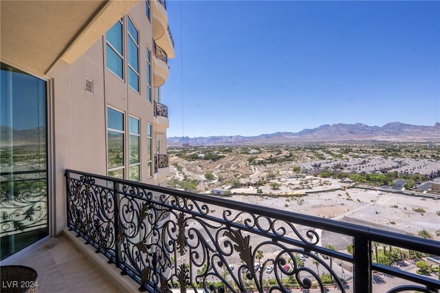 balcony with a mountain view