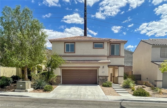 view of front of home featuring a garage