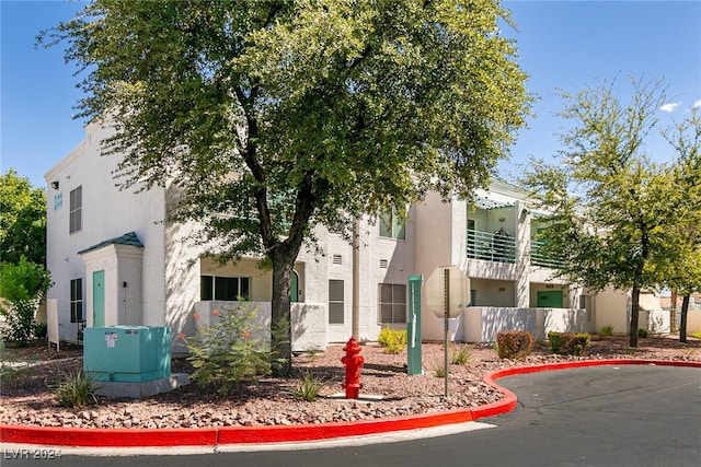 view of front of house featuring central AC