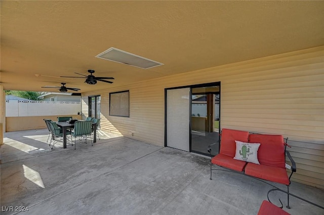 4729 Bennett Dr, Las Vegas, NV 89121 - view of patio with outdoor dining area and ceiling fan