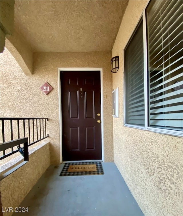 view of doorway to property