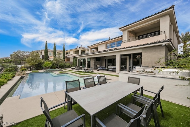 exterior space with a yard and a patio