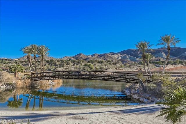 property view of water with a mountain view