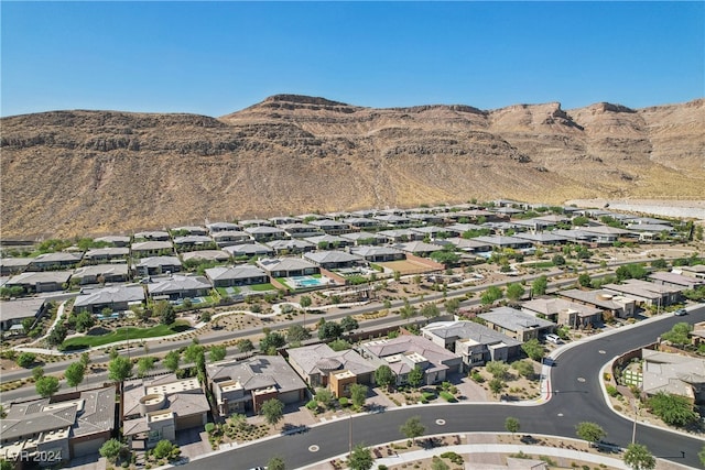 aerial view featuring a mountain view